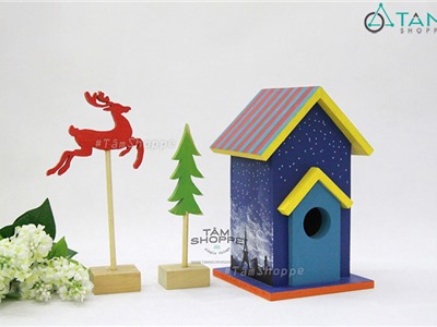 Nhà chim gỗ 2 nóc